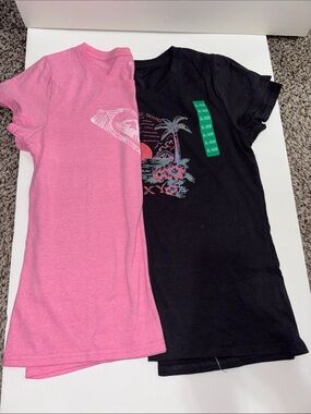 Roxy Kids Short-Sleeve Tees - Pink and Black